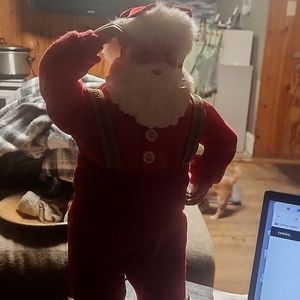 VTG 1998 Christmas Fantasy Jingle Bell Rock Santa Animated Musical Dancing 16”